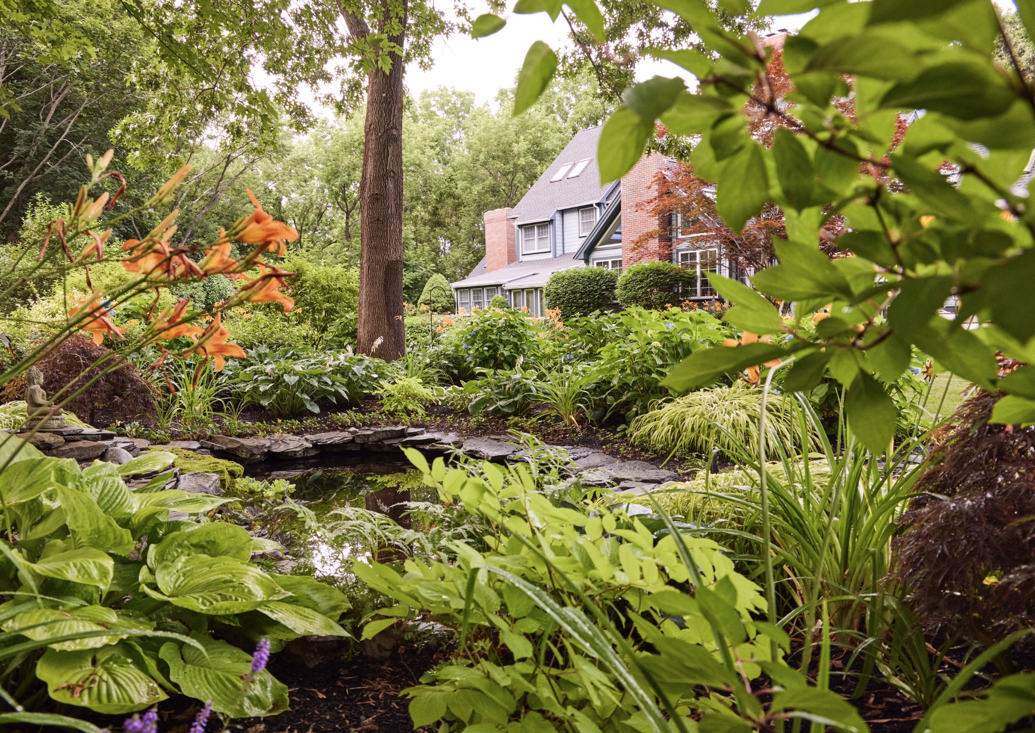Gardening, Newburyport ma, jmj gardens, pond, water feature, perennials, hardscape