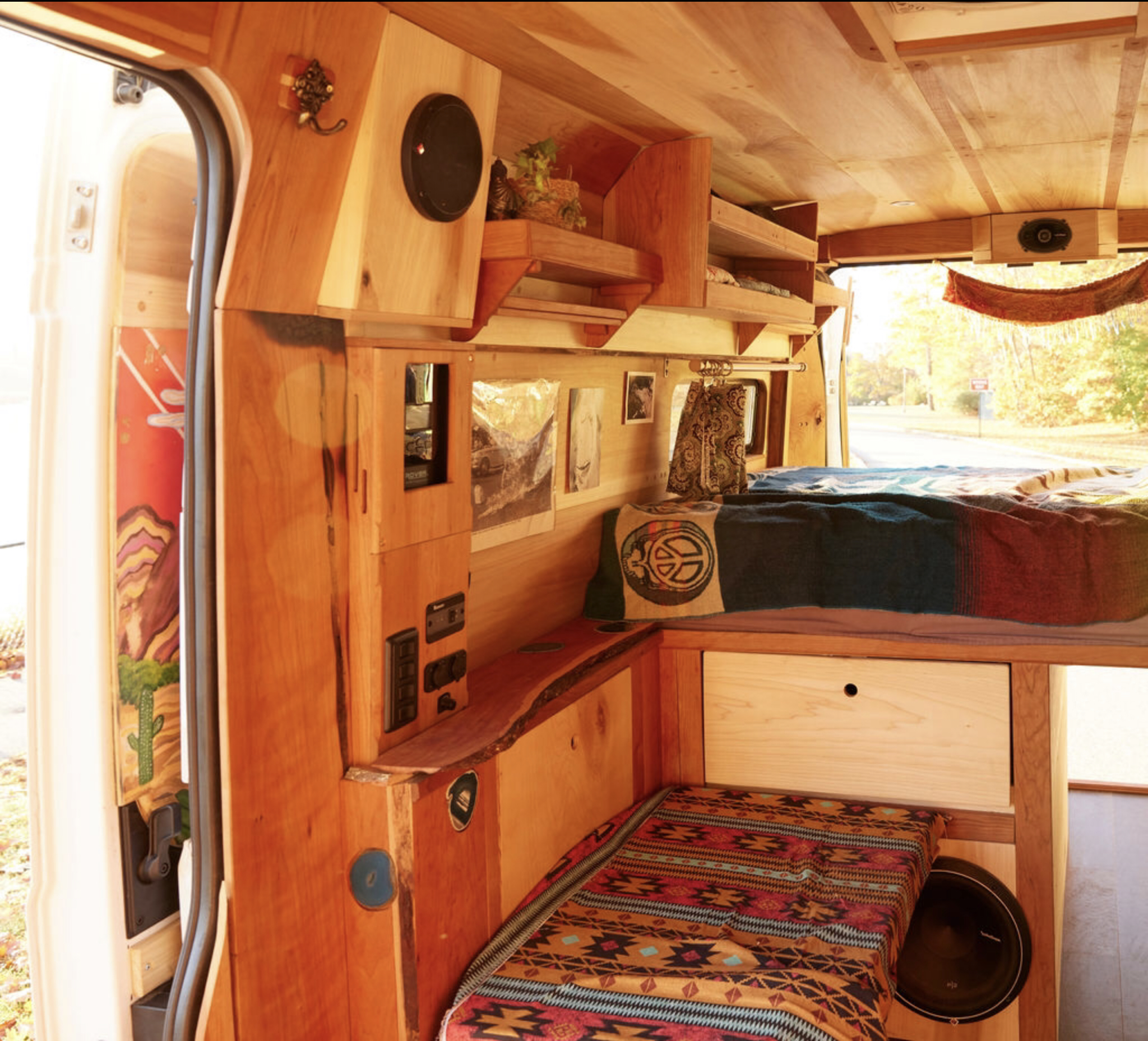 Woodworking custom designs craftsmanship van camper vans