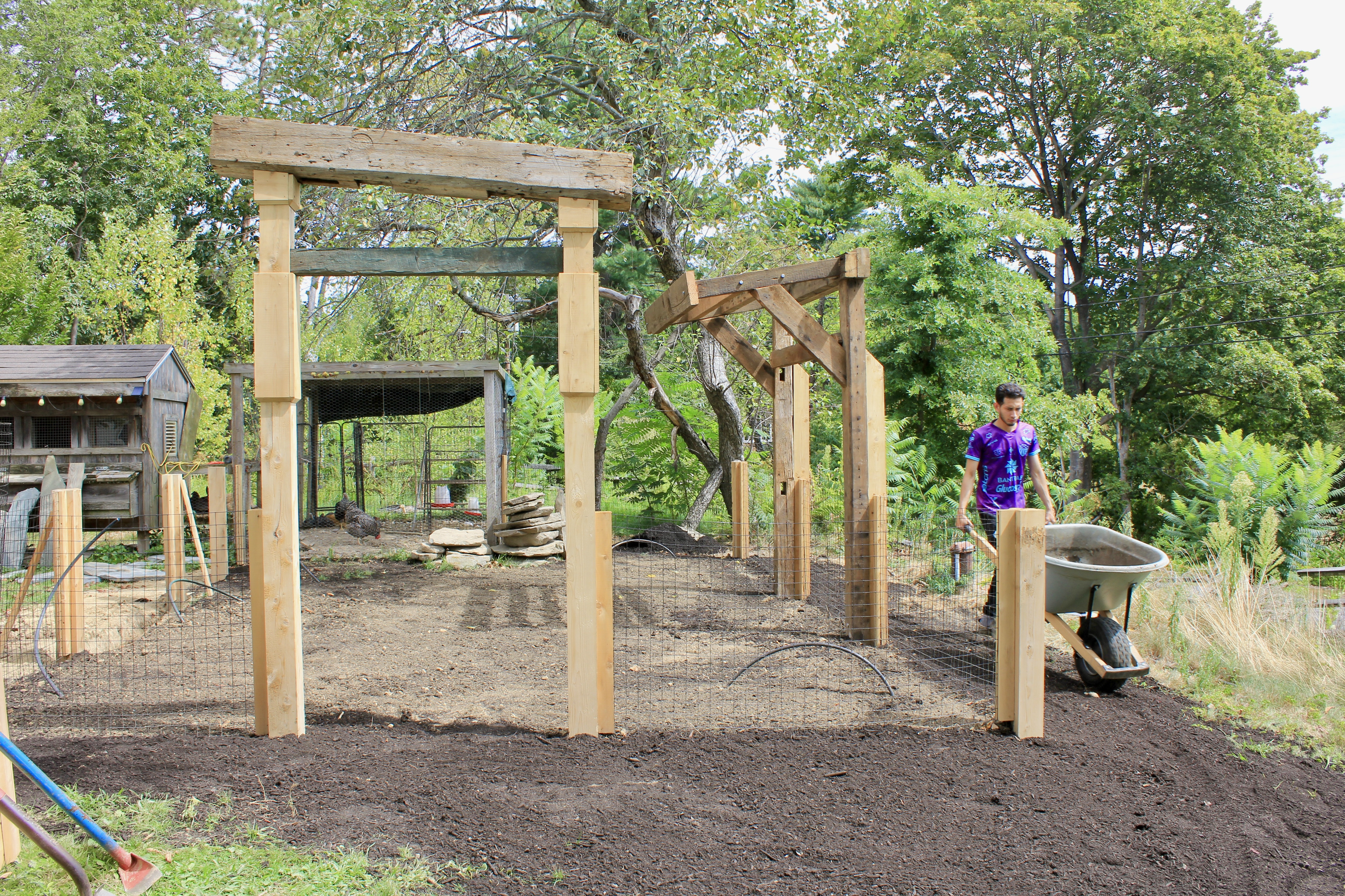 Woodworking, vegetable garden, Newbury Ma garden, hardscaping, landscaping, jmj gardens, construction