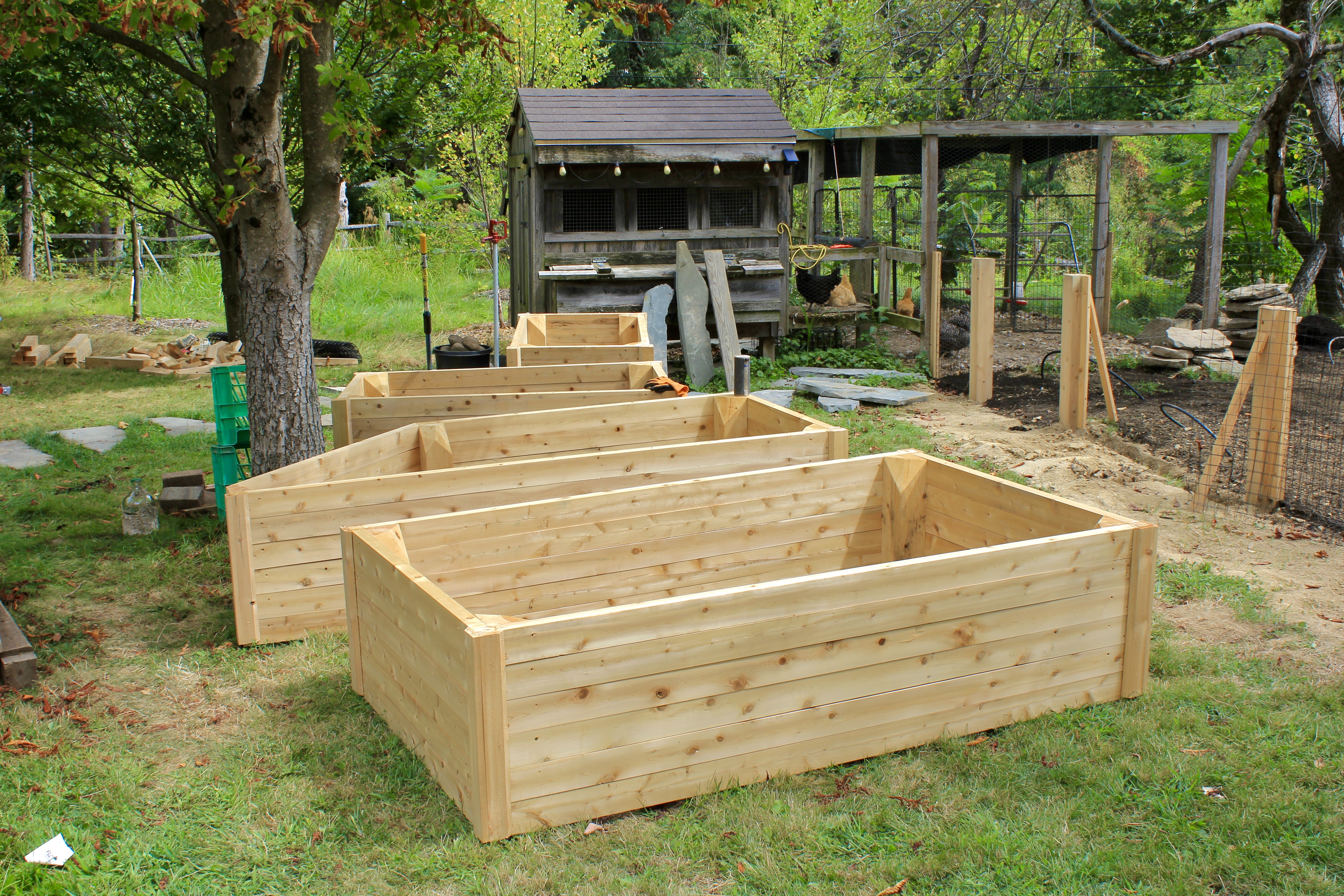 Woodworking, vegetable garden, Newbury Ma garden, hardscaping, landscaping, jmj gardens, construction