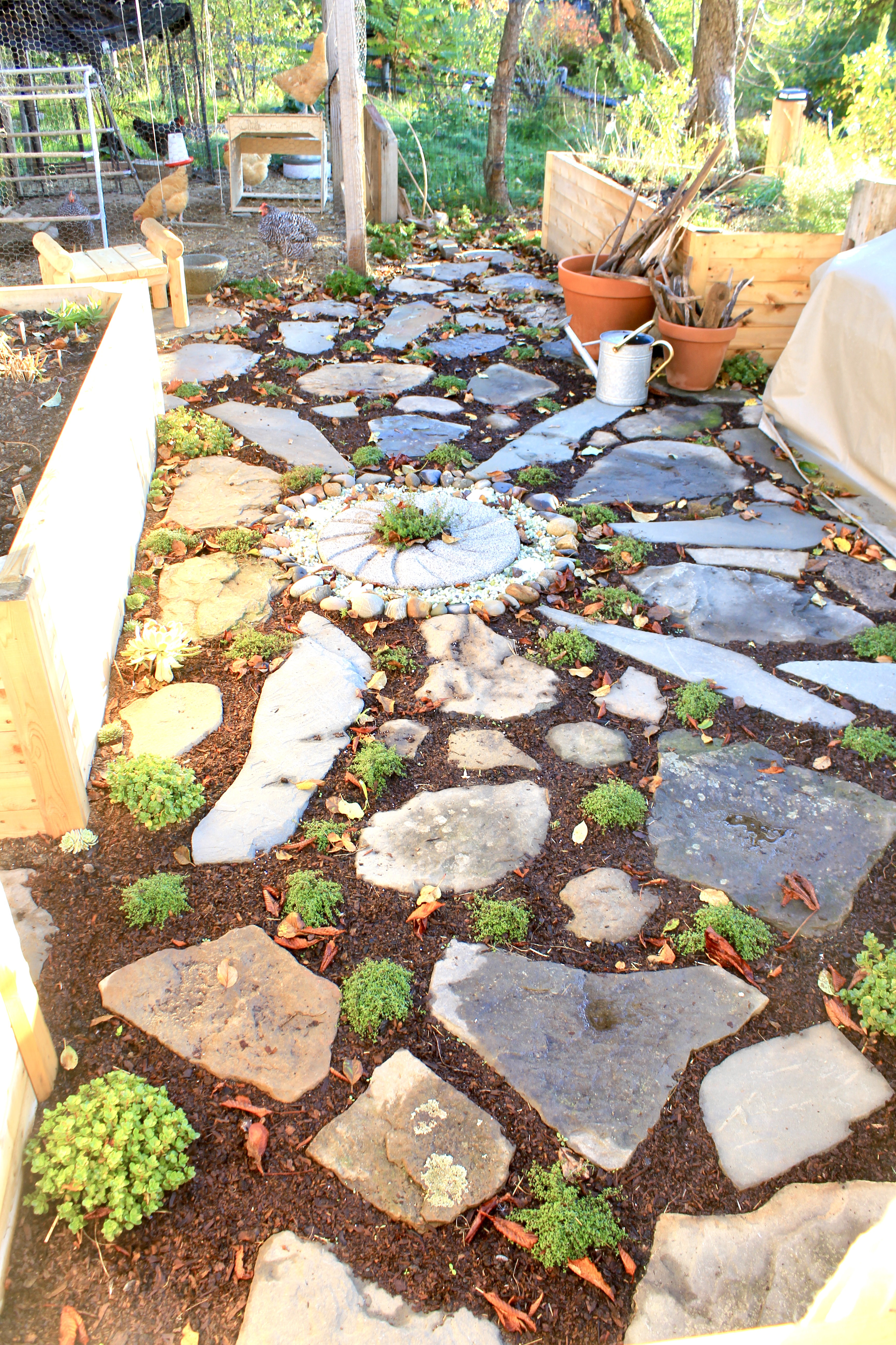 Cedar wood, woodworking, planter boxes, raised vegetable bed, natural stepping stones, Newbury Ma, vegetable garden, woodworking, hardscaping