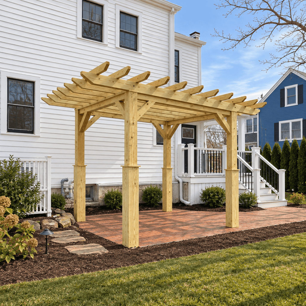 Custom Pergola Built In Small Space&nbsp;Backyard