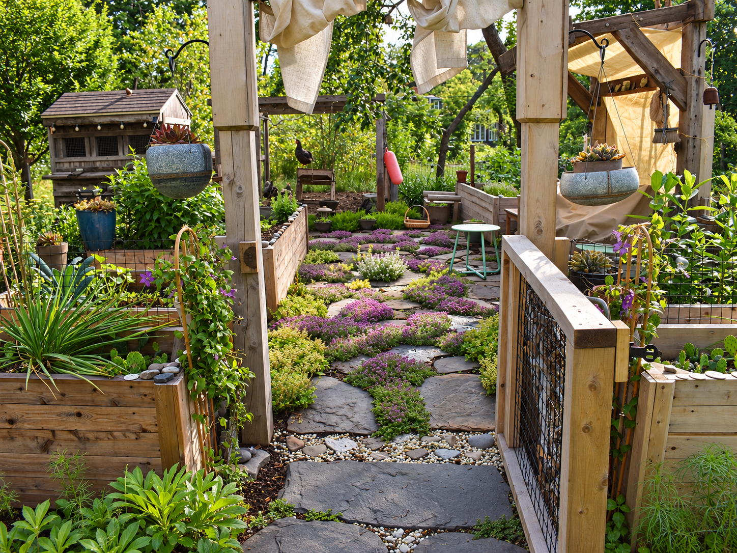 Natural Stone Garden Pathway & Landscape Design | JMJ Gardens